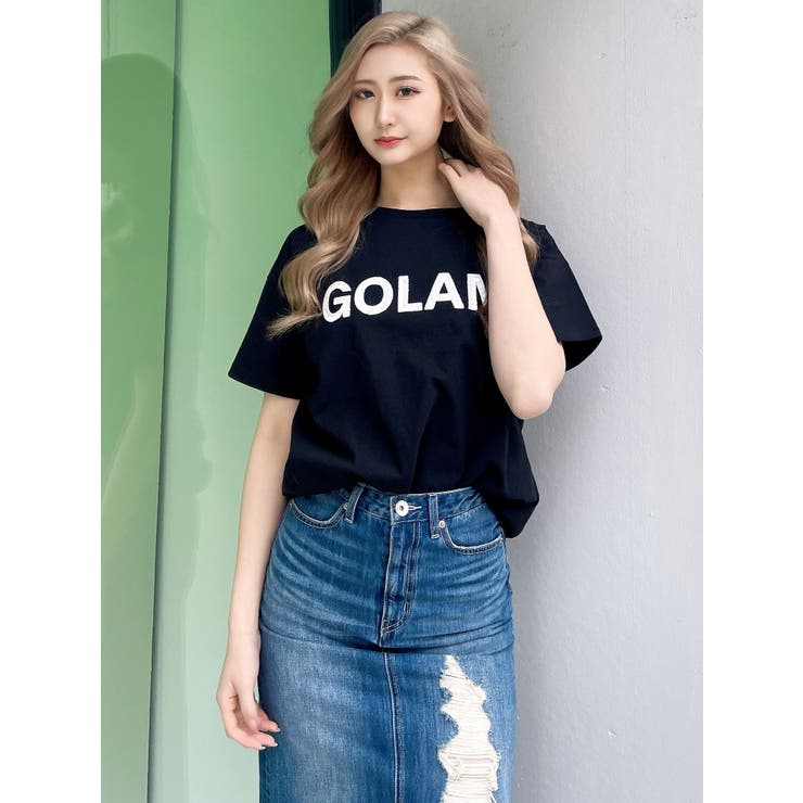 GOLAMスパンコールBIG Tシャツ[品番：MKSW0058070]｜GYDA
