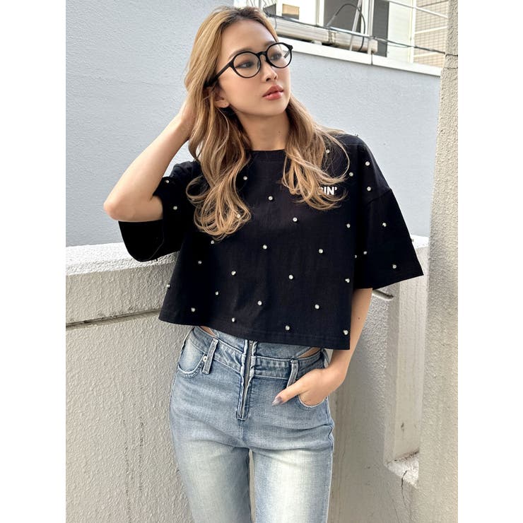 VIBIN ビジュースタッズ ショートTシャツ[品番：MKSW0057618