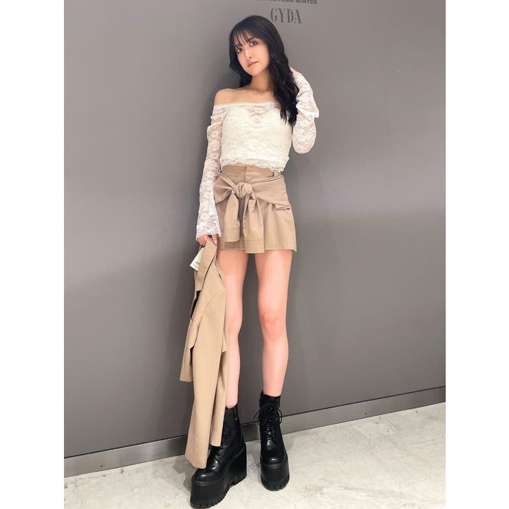 LIPSERVICE GAL d.i.a レースウエストバンド チュニック 2WAYレーストップス[品番：MKSW0058072]｜GYDA（ジェイダ）の