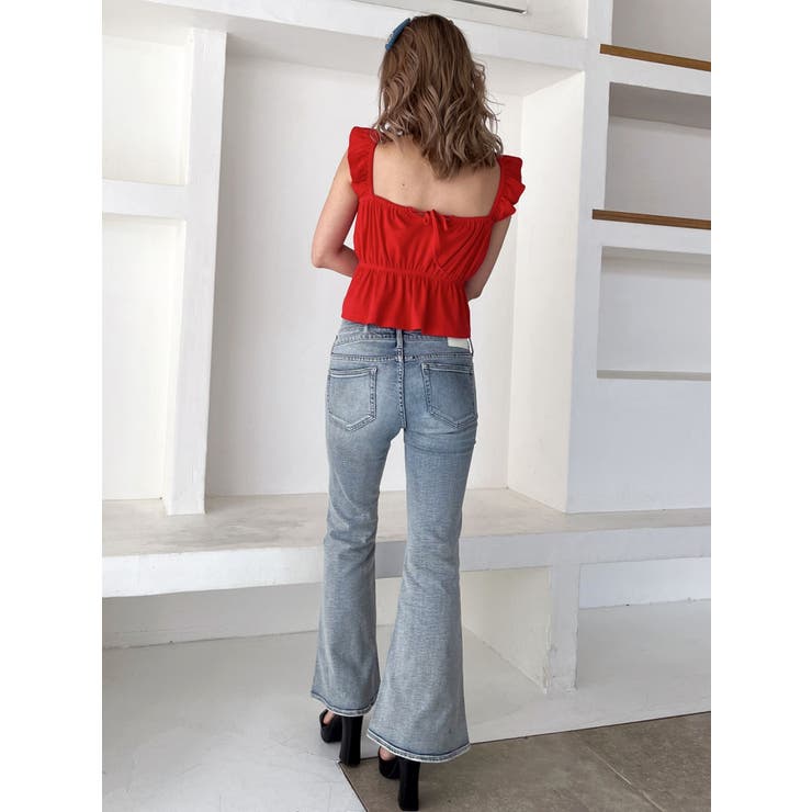 リボンフレアリブトップス | GYDA | 詳細画像13 