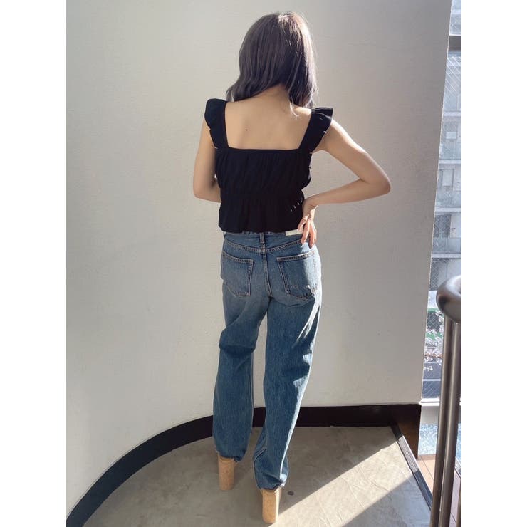 リボンフレアリブトップス | GYDA | 詳細画像24 