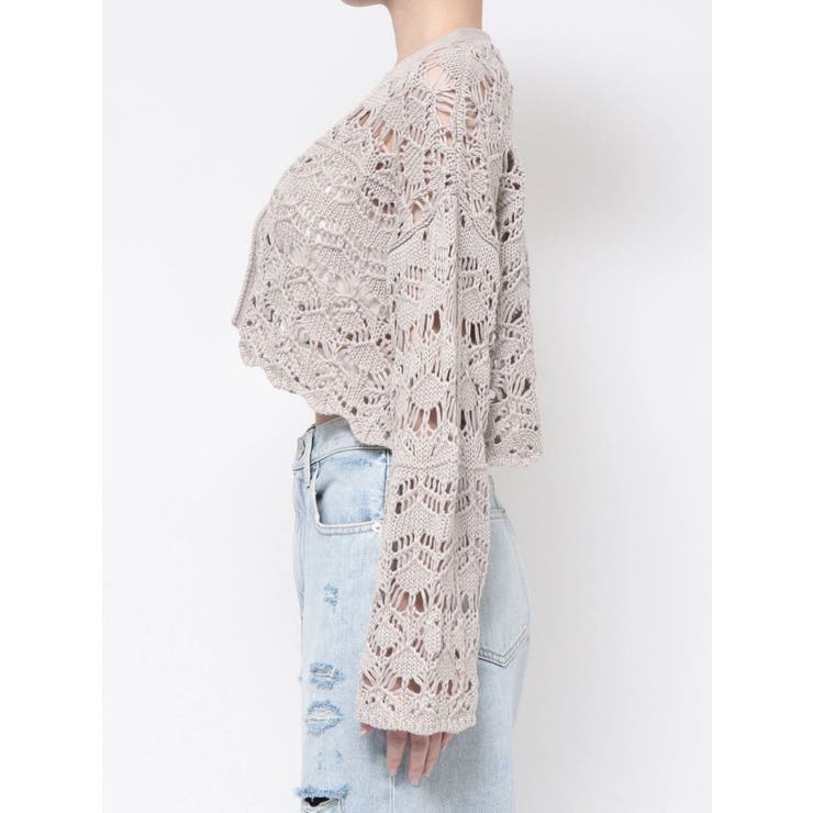 SHORTクロシェニットカーディガン | GYDA | 詳細画像26 