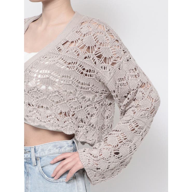 SHORTクロシェニットカーディガン | GYDA | 詳細画像29 