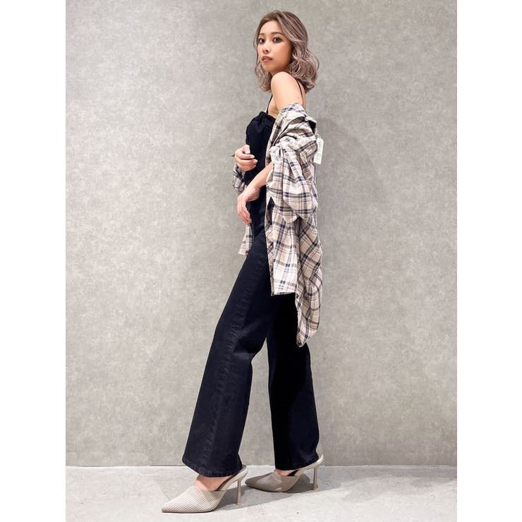 BACKリボンデニムロンパース | GYDA | 詳細画像31 