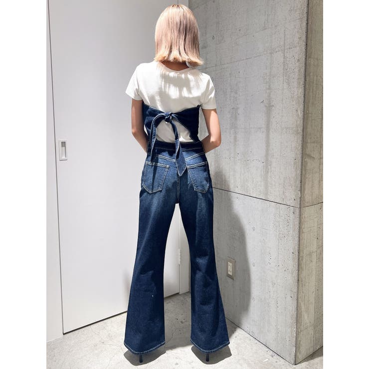 BACKリボンデニムロンパース | GYDA | 詳細画像37 