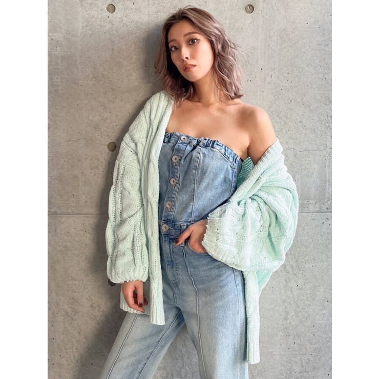 BACKリボンデニムロンパース | GYDA | 詳細画像46 