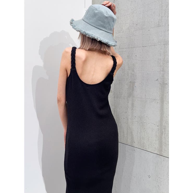 TWISTショルダーストラップソフトタッチロングワンピース | GYDA | 詳細画像21 