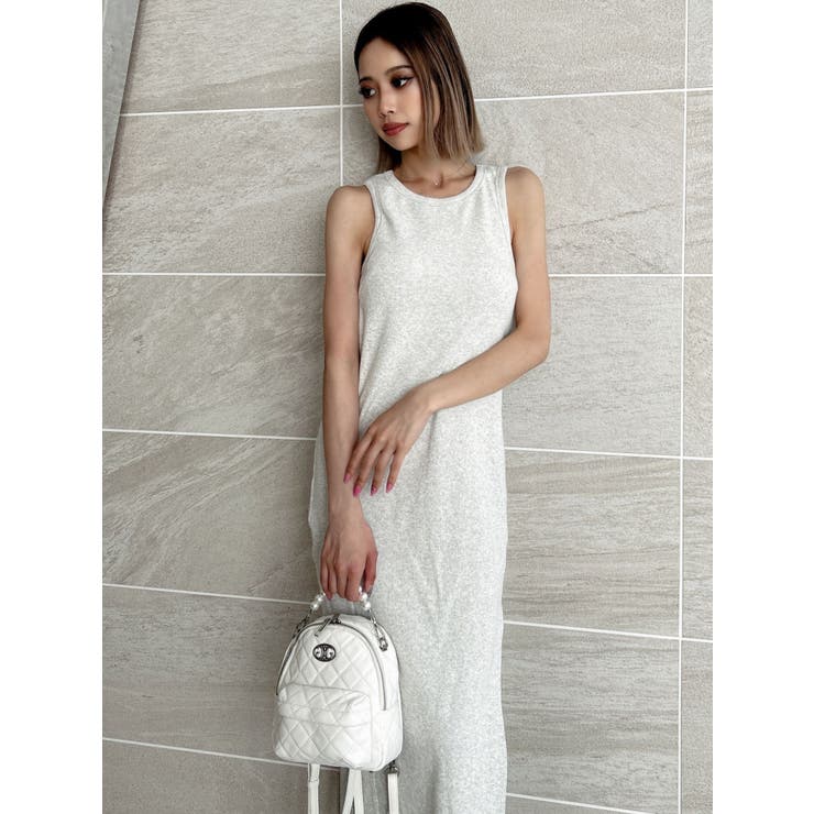 カットアウトテレコスリットロングワンピース | GYDA | 詳細画像17 