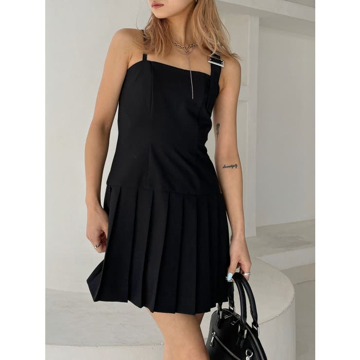 【TINY】アシメストラッププリーツワンピース | GYDA | 詳細画像12 