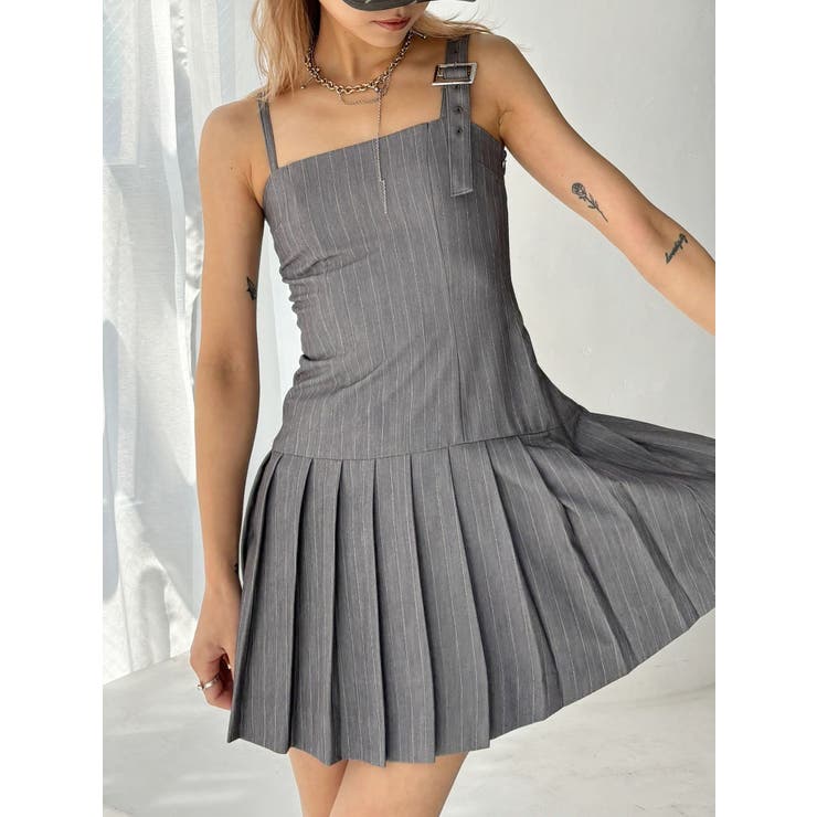 【TINY】アシメストラッププリーツワンピース | GYDA | 詳細画像4 