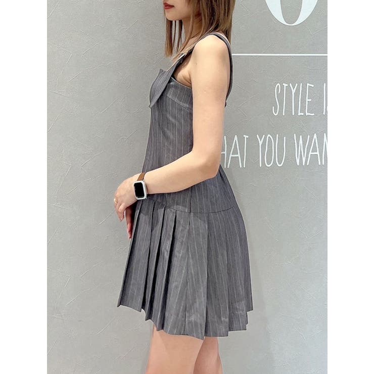 【TINY】アシメストラッププリーツワンピース | GYDA | 詳細画像46 