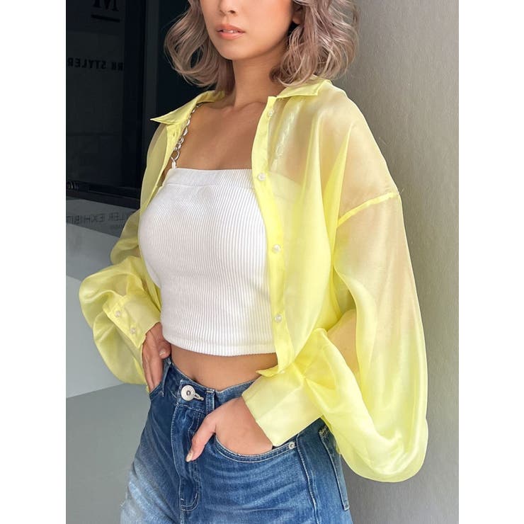 SHEERショートシャツ[品番：MKSW0058742]｜GYDA（ジェイダ 