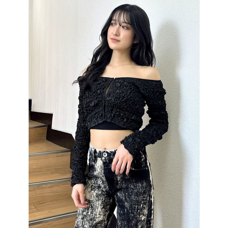 シャーリング2WAYショートカーディガン | GYDA | 詳細画像10 