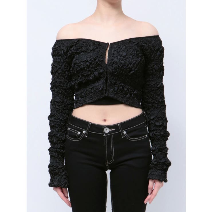 シャーリング2WAYショートカーディガン | GYDA | 詳細画像29 