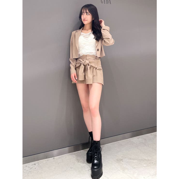 ウエストデザインスカートライクショートパンツ【SETUP着用可】 | GYDA | 詳細画像21 