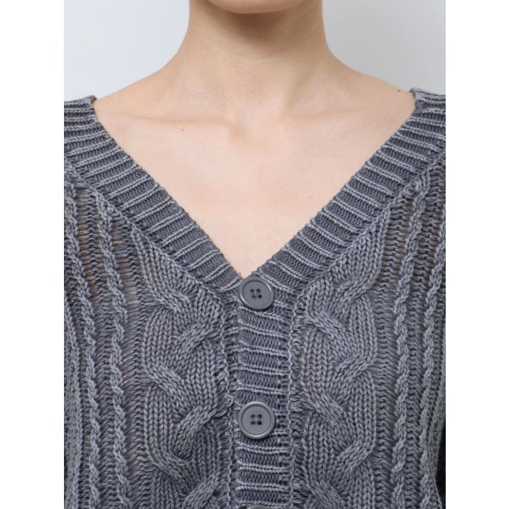 美品✴︎ GASA* ガサ獅子座　ニットフードコート 2WAYブリーチBACKボタンニットトップス[品番：MKSW0059186