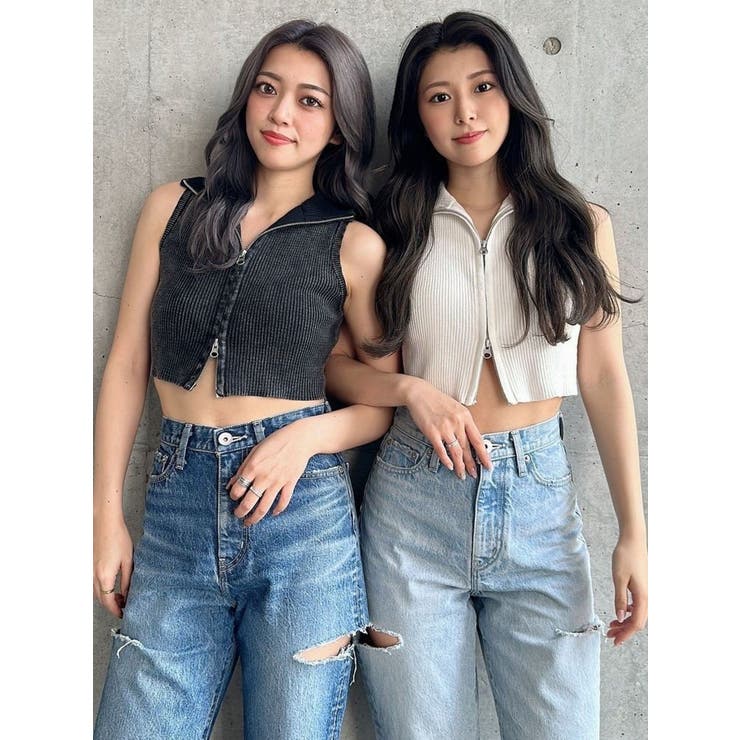 ブリーチＷファスナーノースリトップス | GYDA | 詳細画像2 