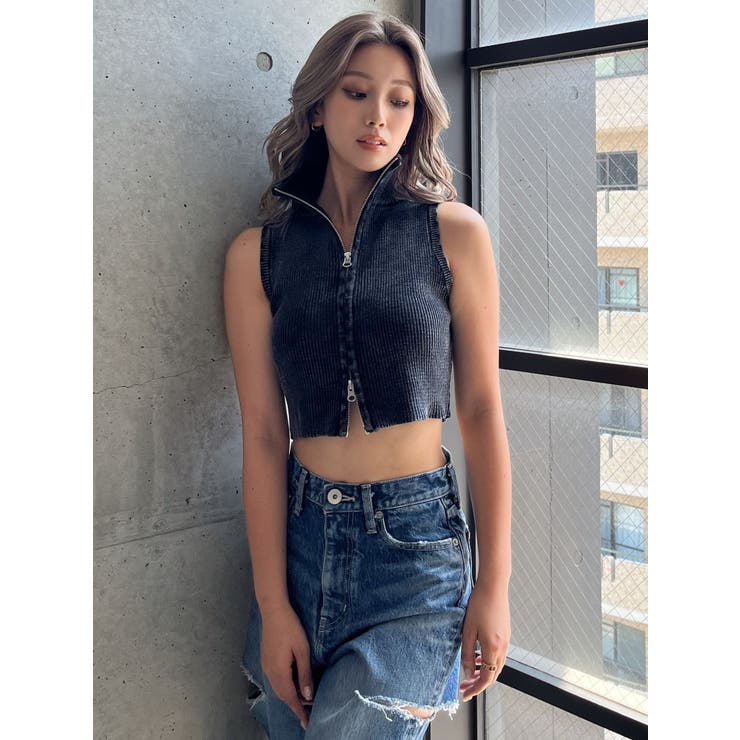 ブリーチＷファスナーノースリトップス | GYDA | 詳細画像5 