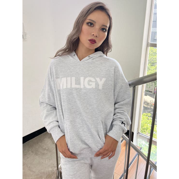 MILIGY LOOSEスウェットパーカー[品番：MKSW0060292]｜GYDA