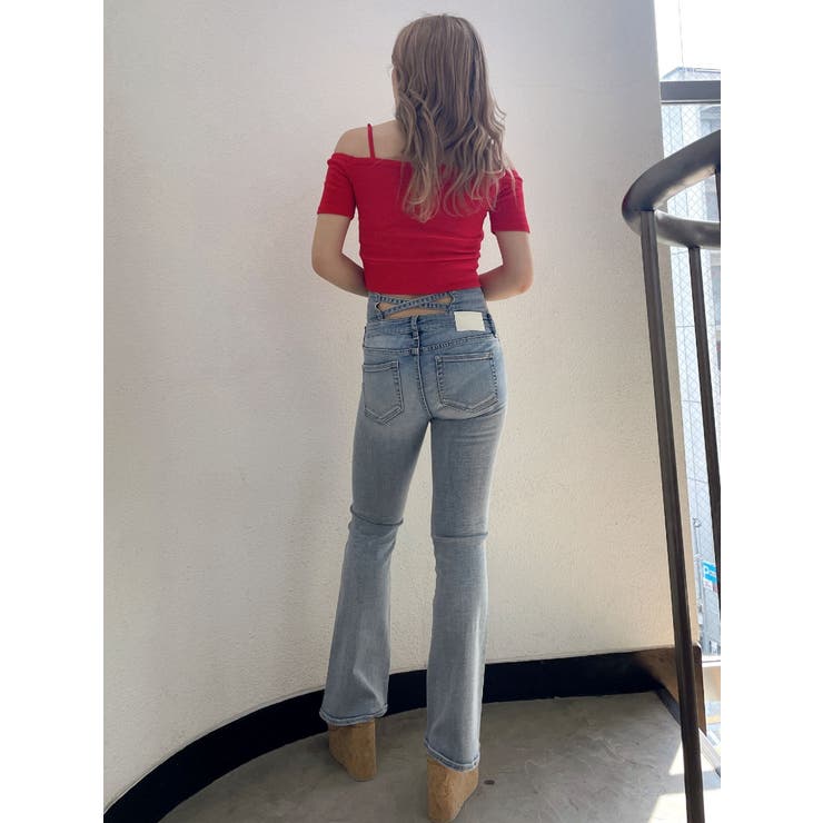 ハーフスリーブカシュクールオフショルショートTOPS[品番