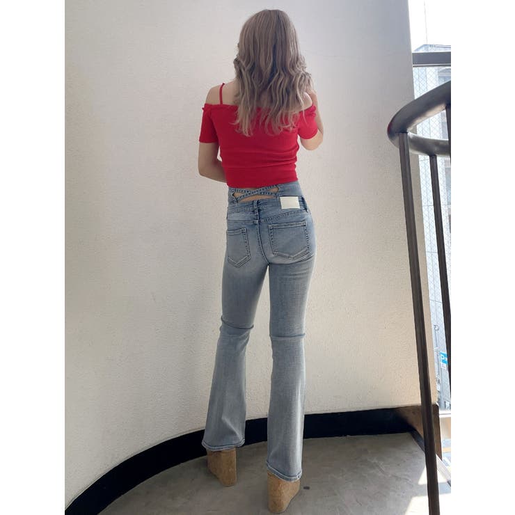 ハーフスリーブカシュクールオフショルショートTOPS[品番