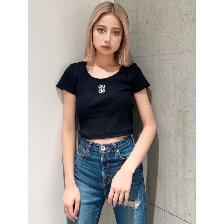 再入荷】Square gyda STONE テレコ トップス[品番:MKSW0059522 再入荷】Square gyda STONE テレコ トップス[品番:MKSW0059522