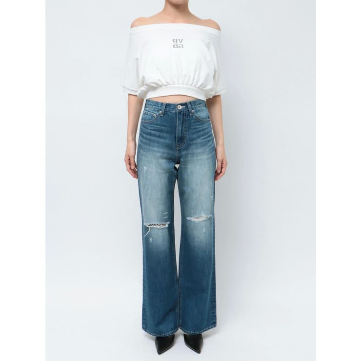 Square gyda エンボス オフショル トップス | GYDA | 詳細画像36 