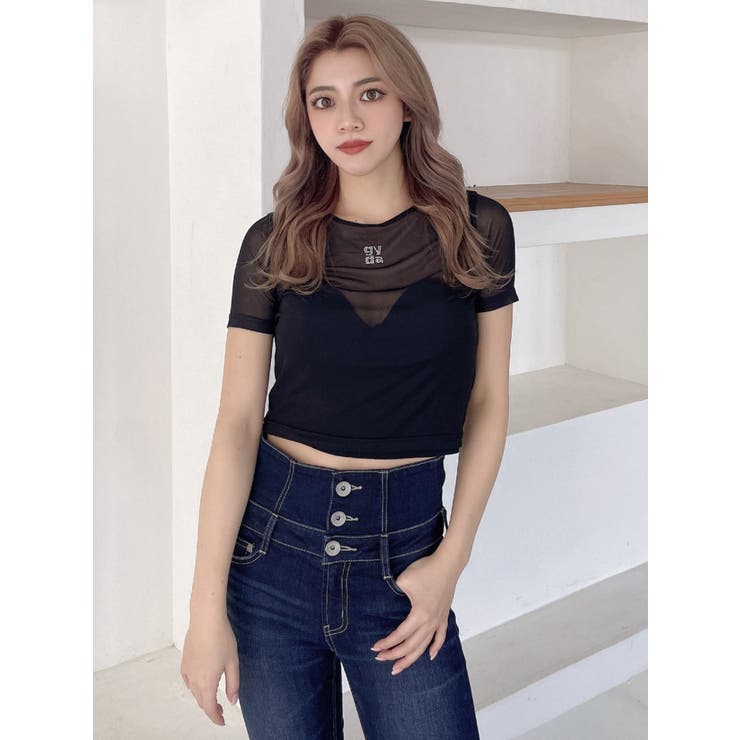 square gydaシアー半袖TOPS[品番：MKSW0059075]｜GYDA（ジェイダ
