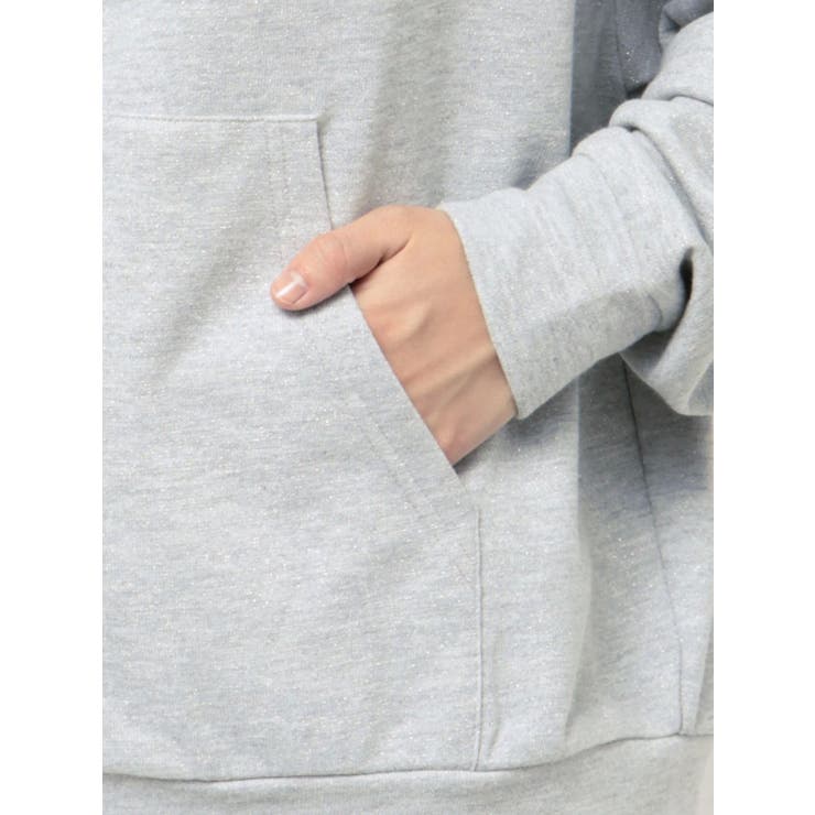 SETUP着用可】BACK GYDAラインストーンラメパーカー[品番