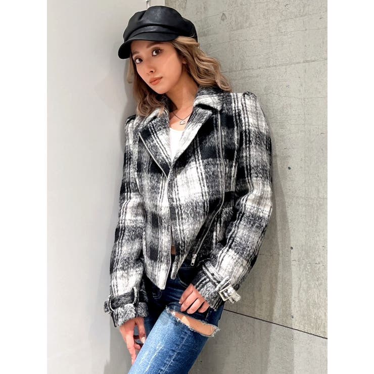 ペプラムライダースコート[品番：MKSW0060437]｜GYDA（ジェイダ）の  