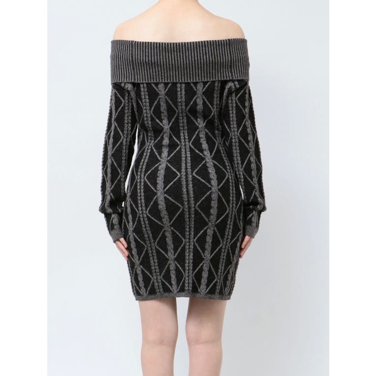 オフショルケーブルタイトニットワンピース | GYDA | 詳細画像27 