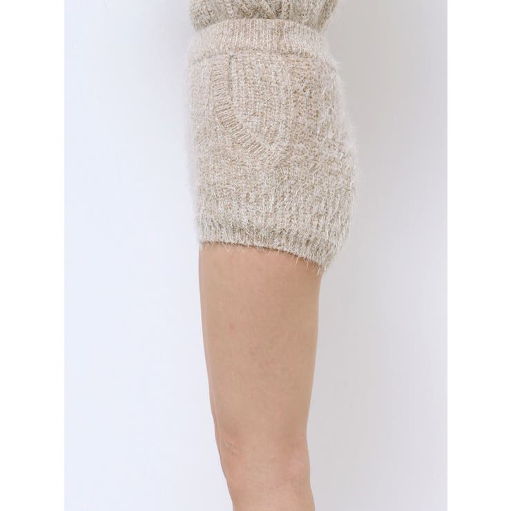 THE TOE シャギーニットショートパンツ graybeige
