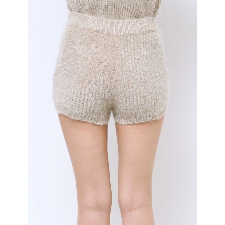 THE TOE シャギーニットショートパンツ graybeige