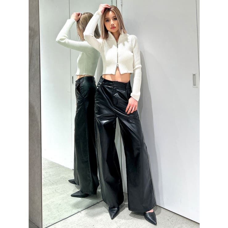 フェイクレザーワイドパンツ | GYDA | 詳細画像5 