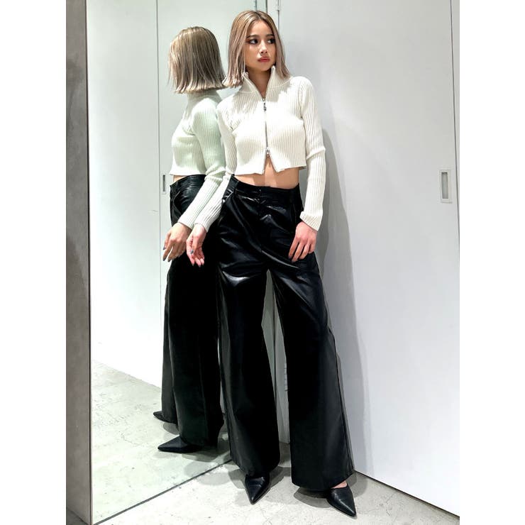 フェイクレザーワイドパンツ | GYDA | 詳細画像6 