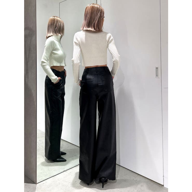 フェイクレザーワイドパンツ[品番：MKSW0060414]｜GYDA