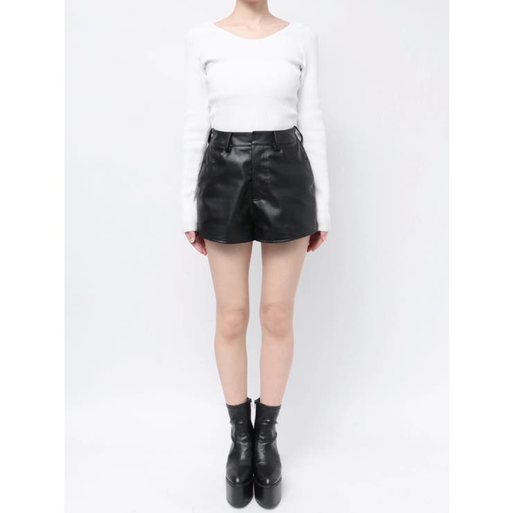 フェイクレザーショートパンツ[品番：MKSW0060415]｜GYDA