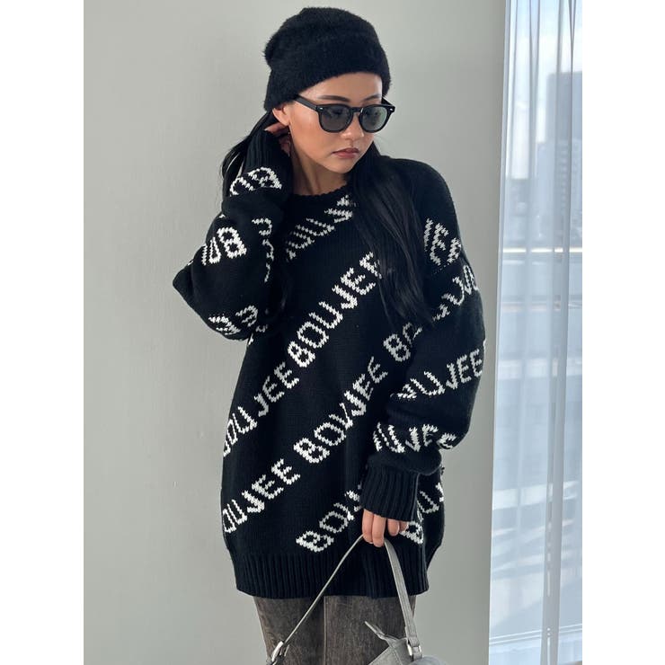 ブラック | BOUJEEニットトップス | GYDA
