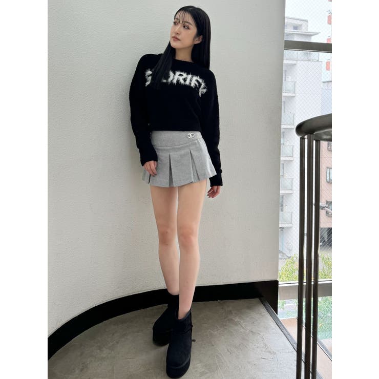【未使用・タグ付】loose fabricニット GLORIFYモールニットLOOSEトップス[品番：MKSW0059738]｜GYDA