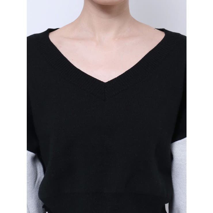 2wayスリーブラインＶネックニットトップス | GYDA | 詳細画像19 