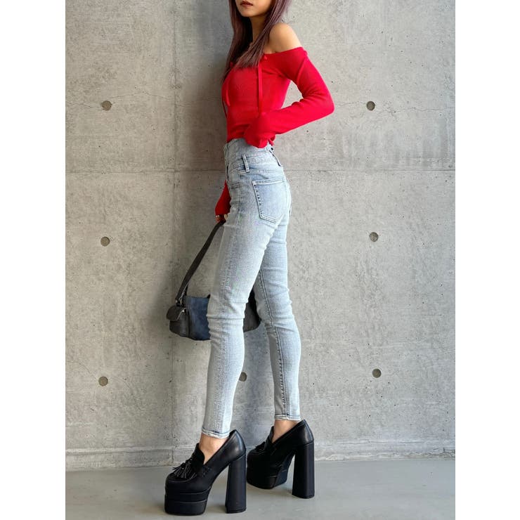 【TINY】オフショルリボンニットトップス | GYDA | 詳細画像32 