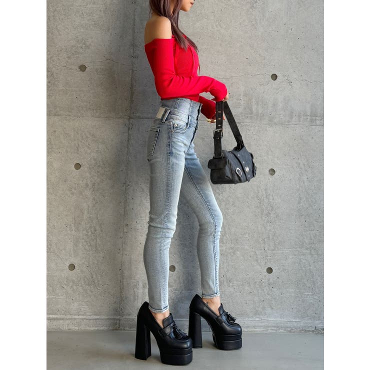 【TINY】オフショルリボンニットトップス | GYDA | 詳細画像34 