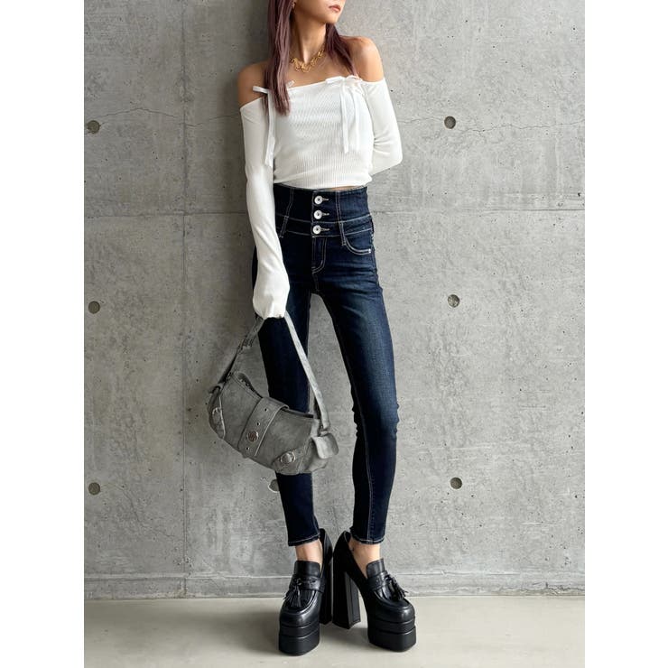 【TINY】オフショルリボンニットトップス | GYDA | 詳細画像42 