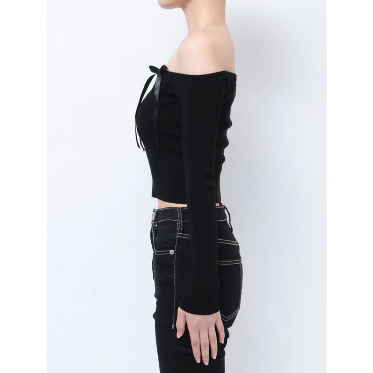 【TINY】オフショルリボンニットトップス | GYDA | 詳細画像45 