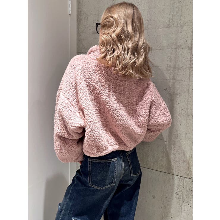 PAZハーフZIPボアショートトップス | GYDA | 詳細画像39 