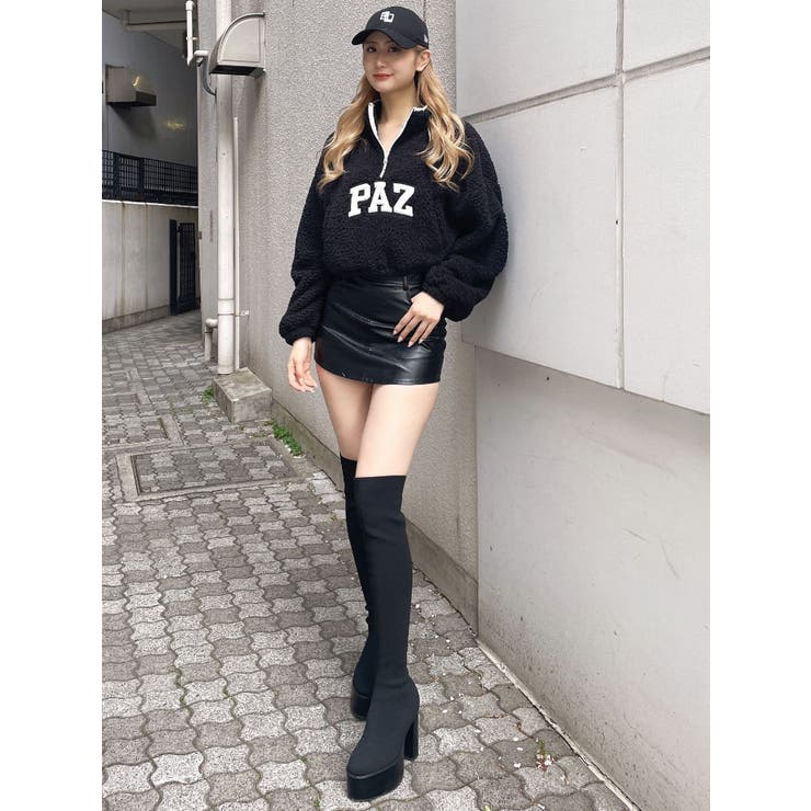 PAZハーフZIPボアショートトップス | GYDA | 詳細画像48 