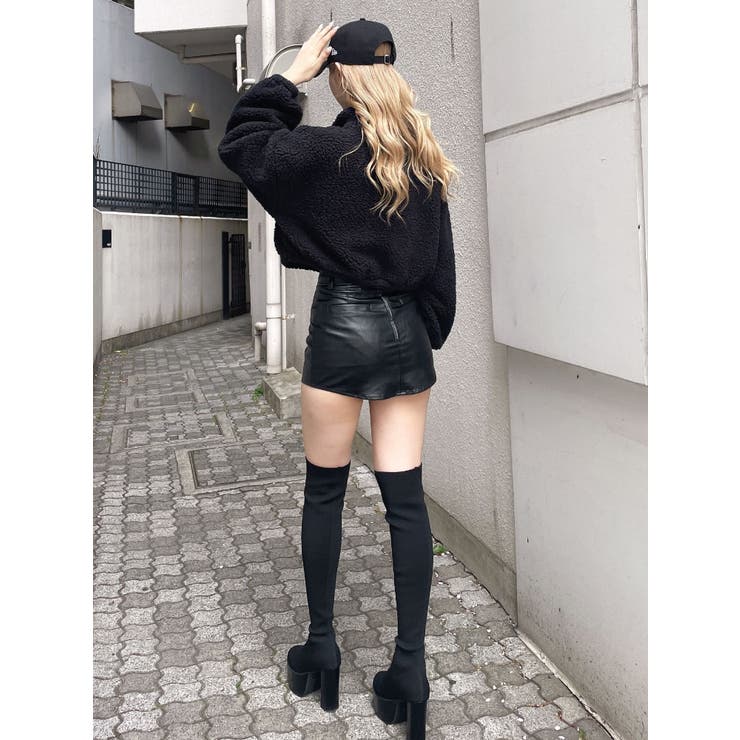 PAZハーフZIPボアショートトップス | GYDA | 詳細画像50 