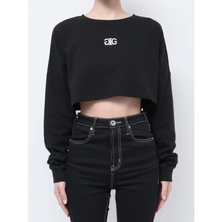 新品　Sサイズ　Off Shoulder Glitter Tee　黒×黄豹柄 チャンピオン（CHAMPION）（キッズ）ジュニア ボーダーショート