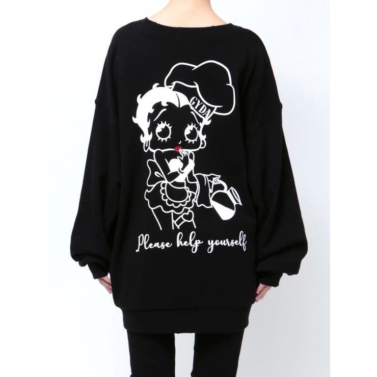 【GYDA】BETTY×GYDA Coffee BIGスウェットトップス ジェイダ GYDA BETTY×GYDA Coffee BIGスウェットトップス （O