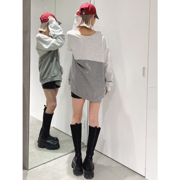 【GYDA】CRYPTICリメイクライクBIGスウェットトップス CRYPTICリメイクライクBIGスウェットトップス[品番：MKSW0060409